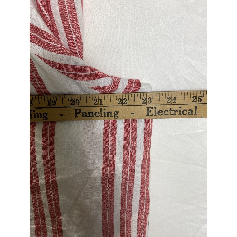 Old Navy White and Red Striped Button Down Peasant Top - Picture 6 of 7